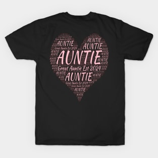 Promoted to Great Auntie Est 2024, Gift for Aunt T-Shirt